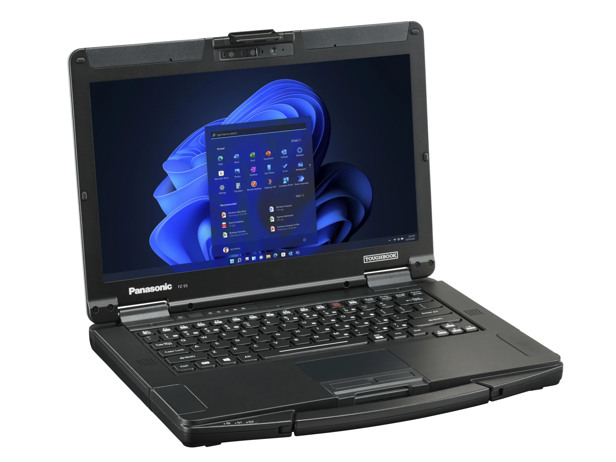 Toughbook 55 MK3 vorne links mit Kamera